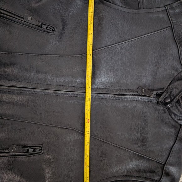 River Road Leather Motorcycle Jacket Removeable Liner Womens Large; w/Neck Warm - Picture 4 of 16